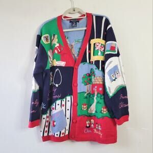 Vintage Eagles Eye Collectibles 3X Cardigan Sweater Grandma Family Heirloom